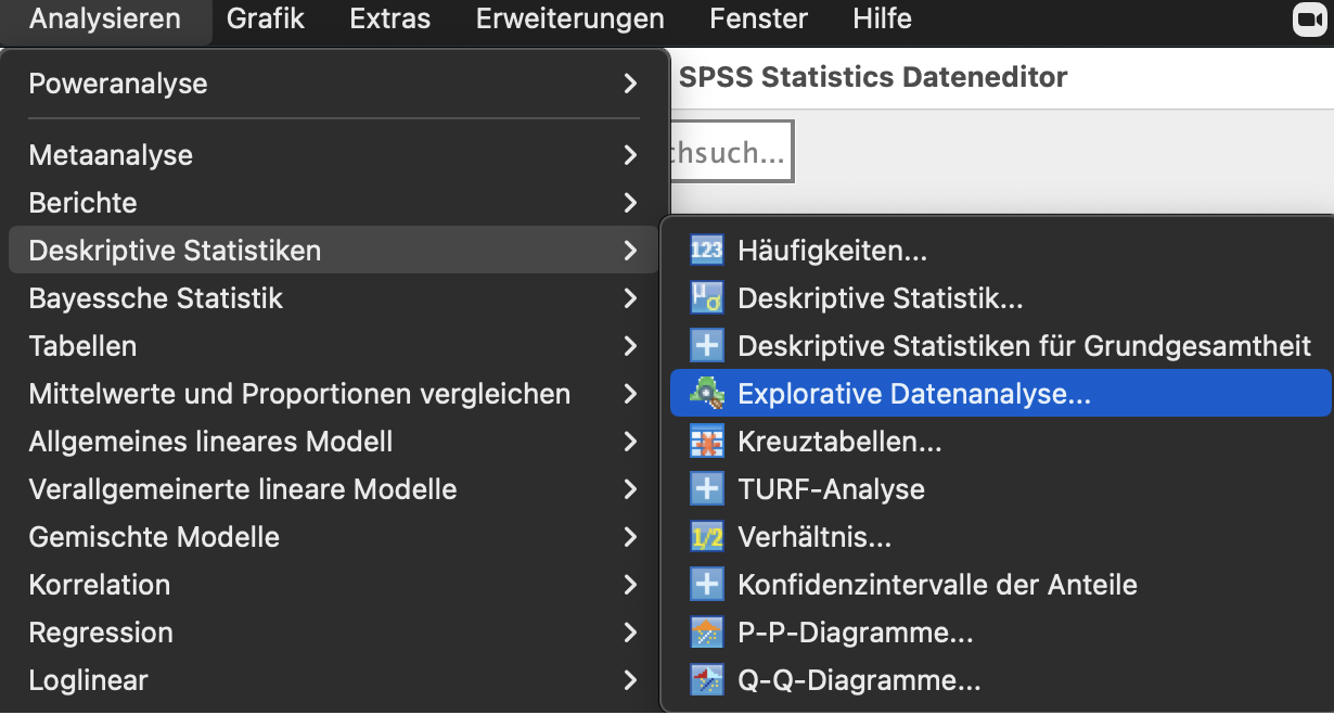 t-Test für unabhängige Stichproben in SPSS t-Test für unabhängige Stichproben in SPSS