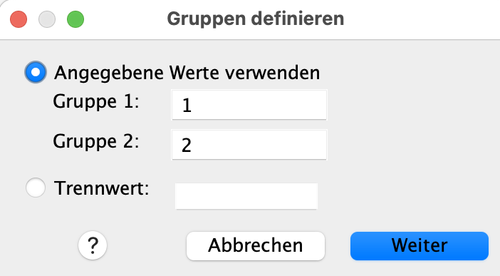 t-Test für unabhängige Stichproben in SPSS t-Test für unabhängige Stichproben in SPSS