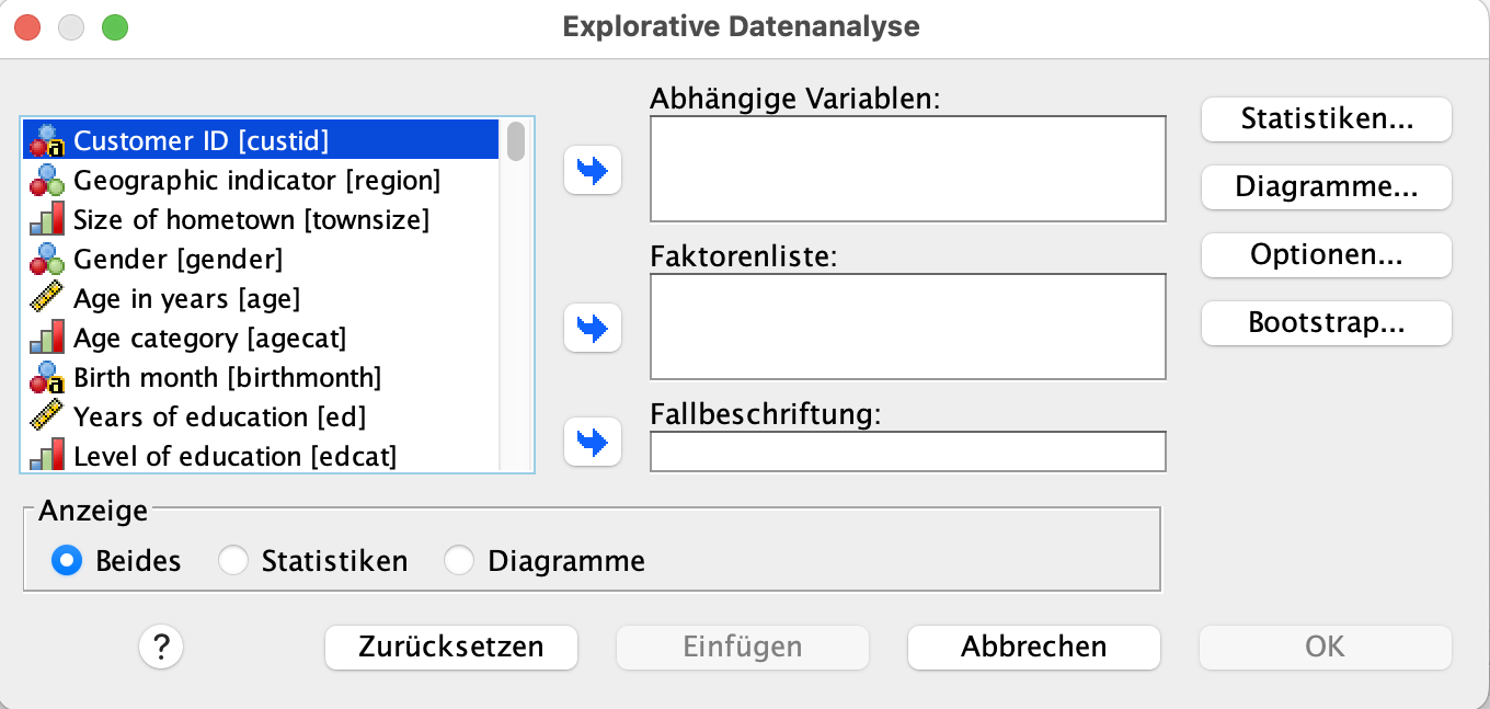 t-Test für unabhängige Stichproben in SPSS t-Test für unabhängige Stichproben in SPSS