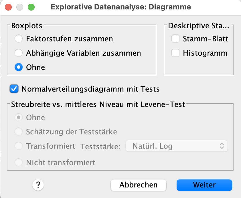 Varianzanalyse (ANOVA) in SPSS Varianzanalyse (ANOVA) in SPSS