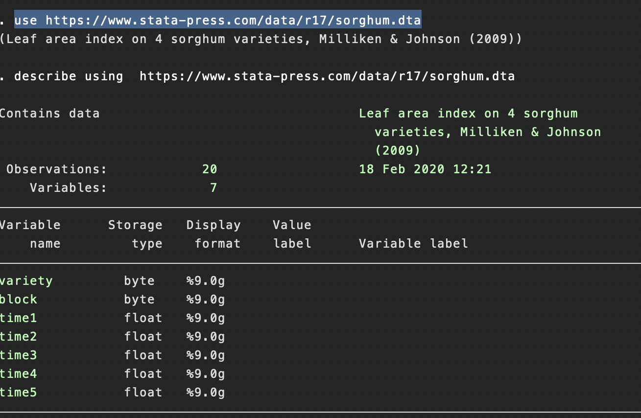 Varianzanalyse (ANOVA) in Stata